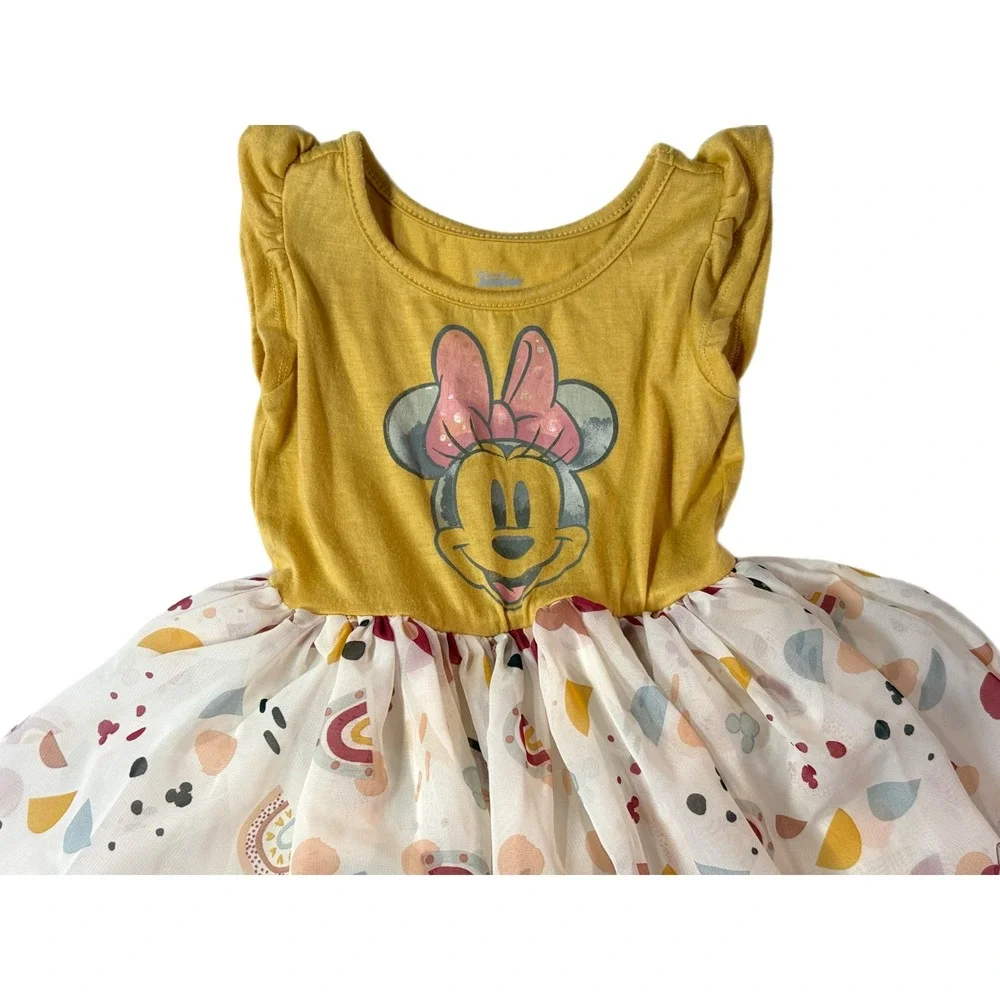 Disney Minnie Mouse Fit & Flare Tulle Dress Toddler Girl 2T Shabby‎ Chic Girly